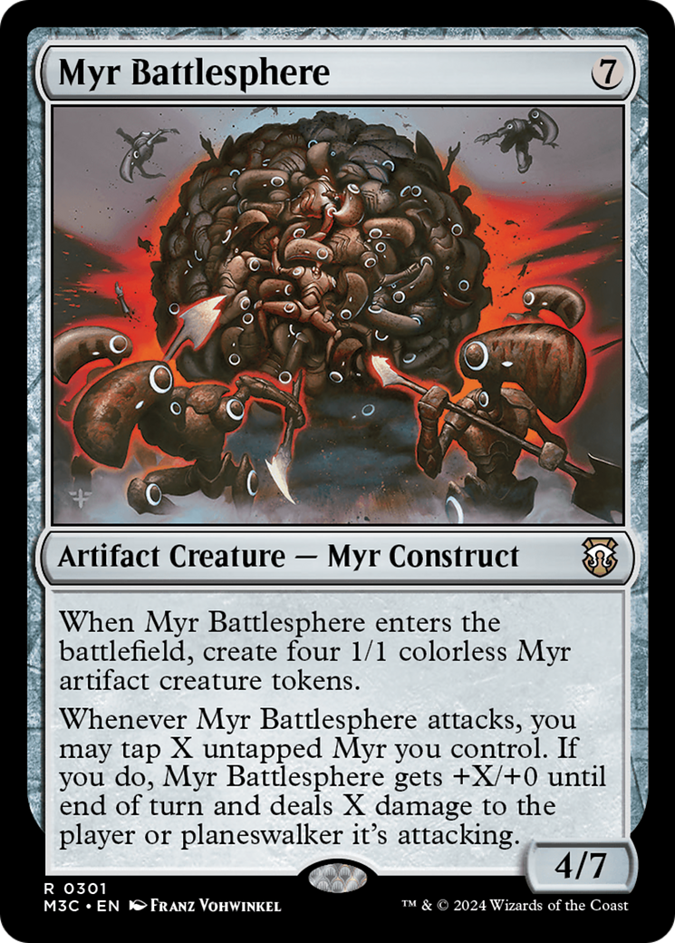 Myr Battlesphere (Ripple Foil) [Modern Horizons 3 Commander] | Gear Gaming Fayetteville