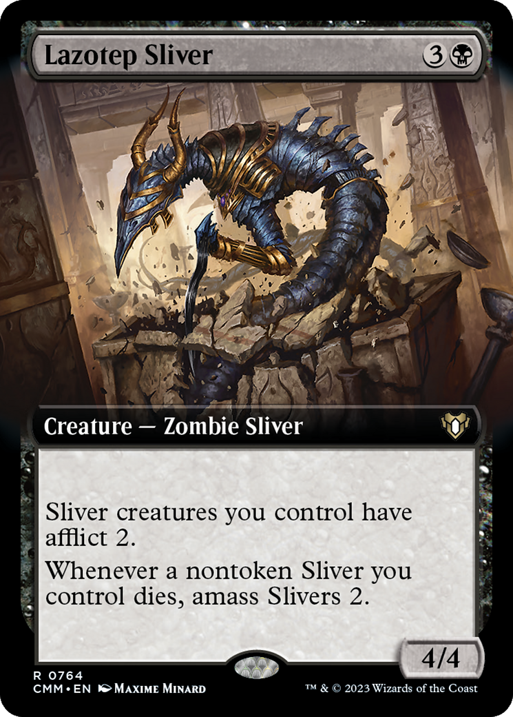 Lazotep Sliver (Extended Art) [Commander Masters] | Gear Gaming Fayetteville