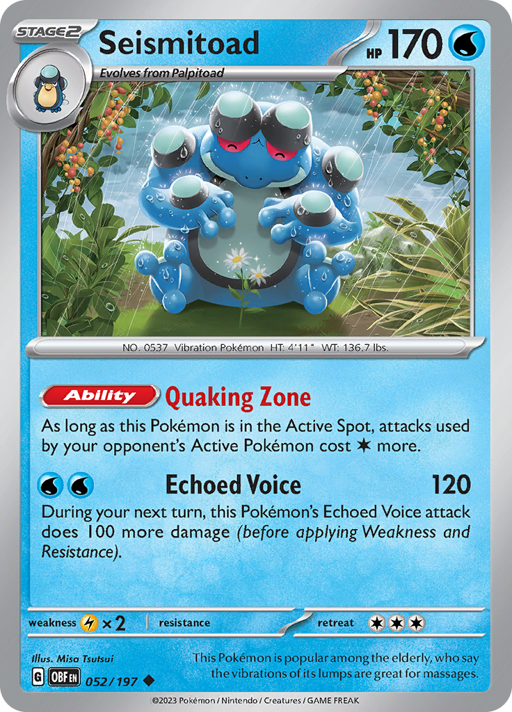 Seismitoad (052/197) [Scarlet & Violet: Obsidian Flames] | Gear Gaming Fayetteville