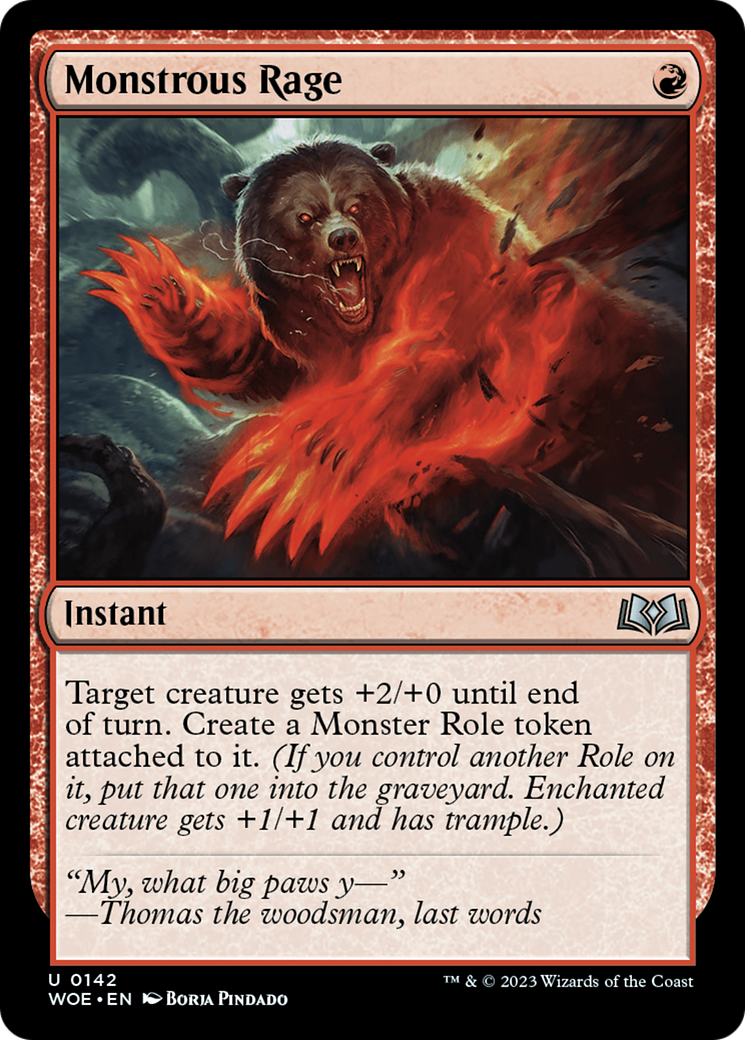 Monstrous Rage [Wilds of Eldraine] | Gear Gaming Fayetteville