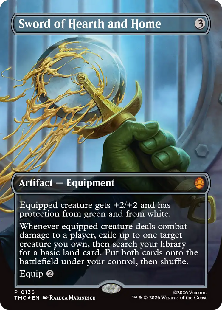 Sword of Hearth and Home (Borderless) [Teenage Mutant Ninja Turtles Promos] | Gear Gaming Fayetteville