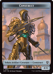 Construct // Golem (0013) Double-Sided Token [Aetherdrift Commander Tokens] | Gear Gaming Fayetteville