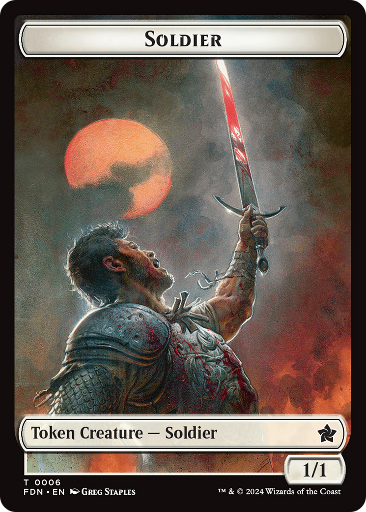 Rabbit // Soldier Double-Sided Token [Foundations Tokens] | Gear Gaming Fayetteville