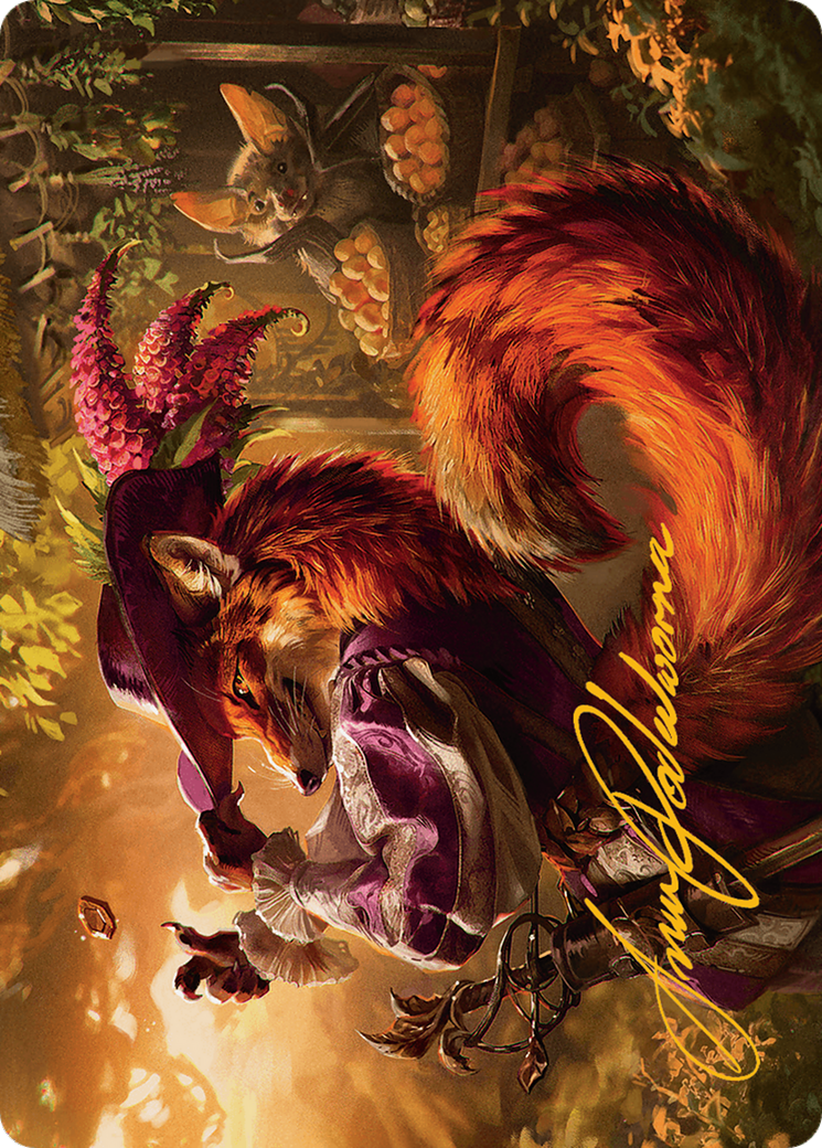 Mr. Foxglove Art Card (Gold-Stamped Signature) [Bloomburrow Art Series] | Gear Gaming Fayetteville