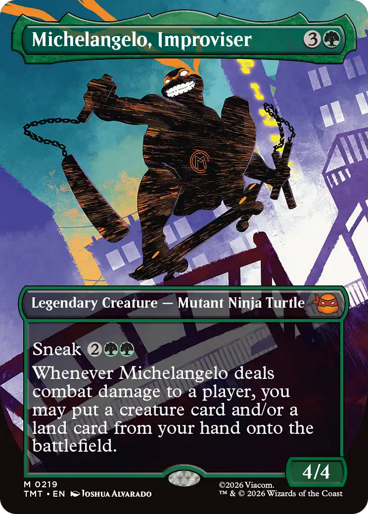 Michelangelo, Improviser (Borderless) [Teenage Mutant Ninja Turtles] | Gear Gaming Fayetteville