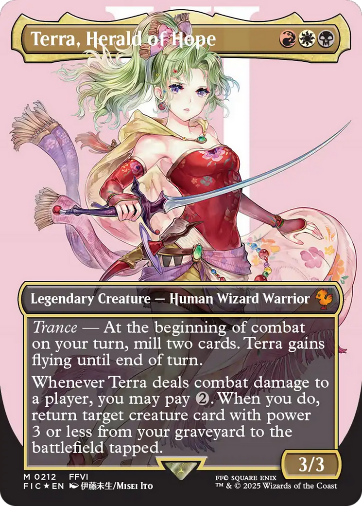 Terra, Herald of Hope (Borderless) (Surge Foil) [FINAL FANTASY Commander] | Gear Gaming Fayetteville