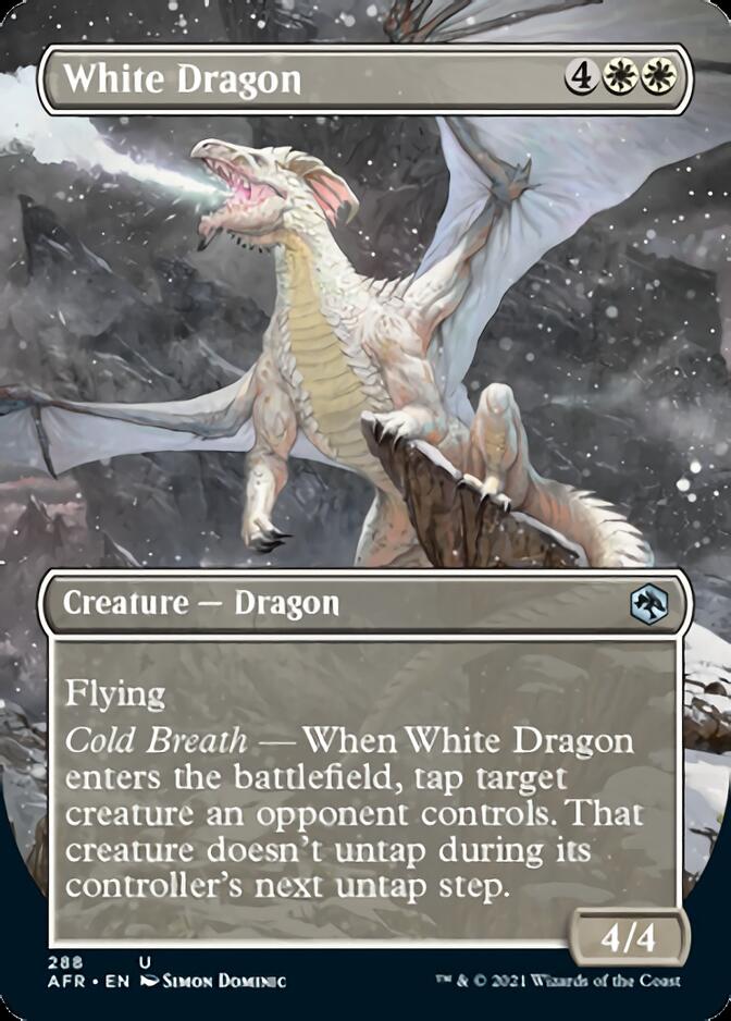 White Dragon (Borderless Alternate Art) [Dungeons & Dragons: Adventures in the Forgotten Realms] | Gear Gaming Fayetteville