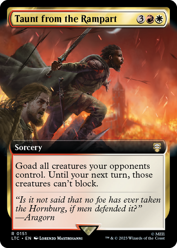 Taunt from the Rampart (Extended Art) [The Lord of the Rings: Tales of Middle-Earth Commander] | Gear Gaming Fayetteville