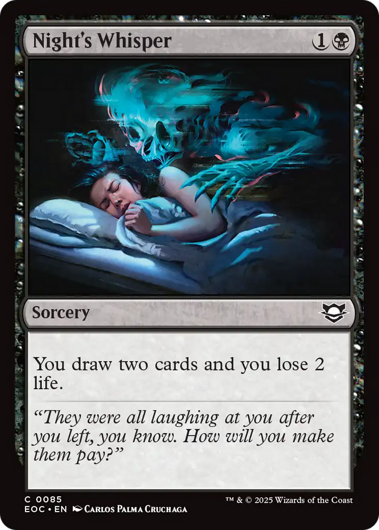 Night's Whisper [Edge of Eternities Commander] | Gear Gaming Fayetteville