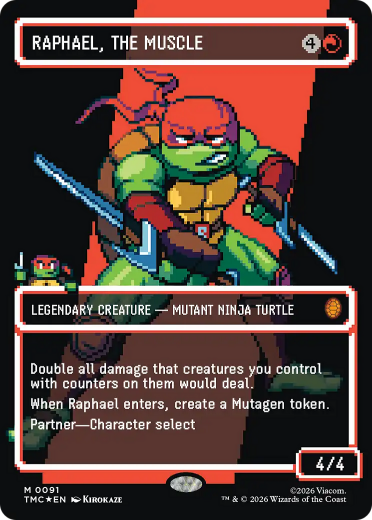 Raphael, the Muscle (0091) (Borderless) (Surge Foil) [Teenage Mutant Ninja Turtles Commander] | Gear Gaming Fayetteville