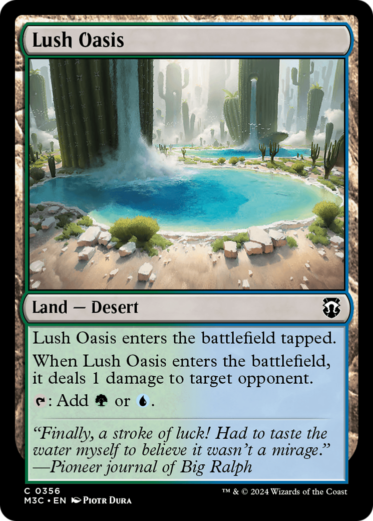 Lush Oasis (Ripple Foil) [Modern Horizons 3 Commander] | Gear Gaming Fayetteville