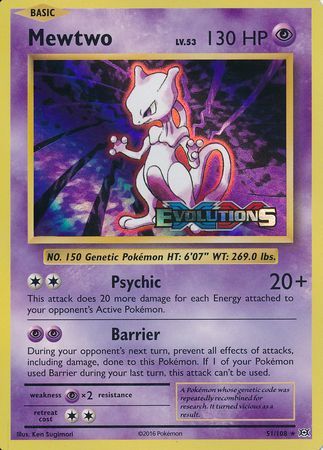 Mewtwo (51/108) (XY Evolutions Prerelease) [XY: Black Star Promos] | Gear Gaming Fayetteville