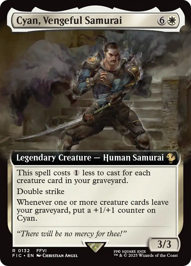 Cyan, Vengeful Samurai (Extended Art) [FINAL FANTASY Commander] | Gear Gaming Fayetteville