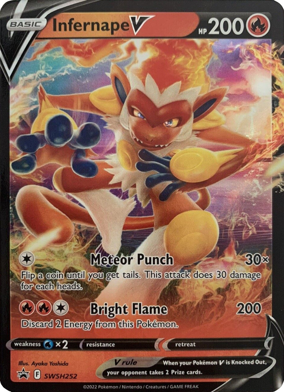 Infernape V (SWSH252) (Jumbo Card) [Sword & Shield: Black Star Promos] | Gear Gaming Fayetteville