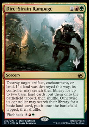 Dire-Strain Rampage (Promo Pack) [Innistrad: Midnight Hunt Promos] | Gear Gaming Fayetteville