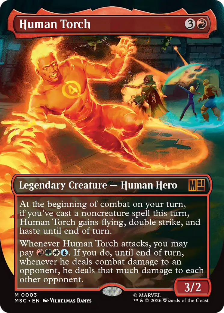 Human Torch (Borderless) [Marvel Super Heroes Commander] | Gear Gaming Fayetteville