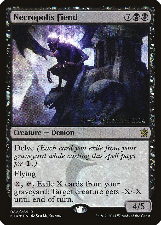 Necropolis Fiend [Khans of Tarkir Prerelease Promos] | Gear Gaming Fayetteville