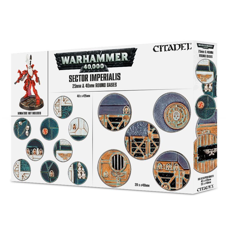 Warhammer 40k: Sector Imperialis 25 & 40mm Round Bases | Gear Gaming Fayetteville