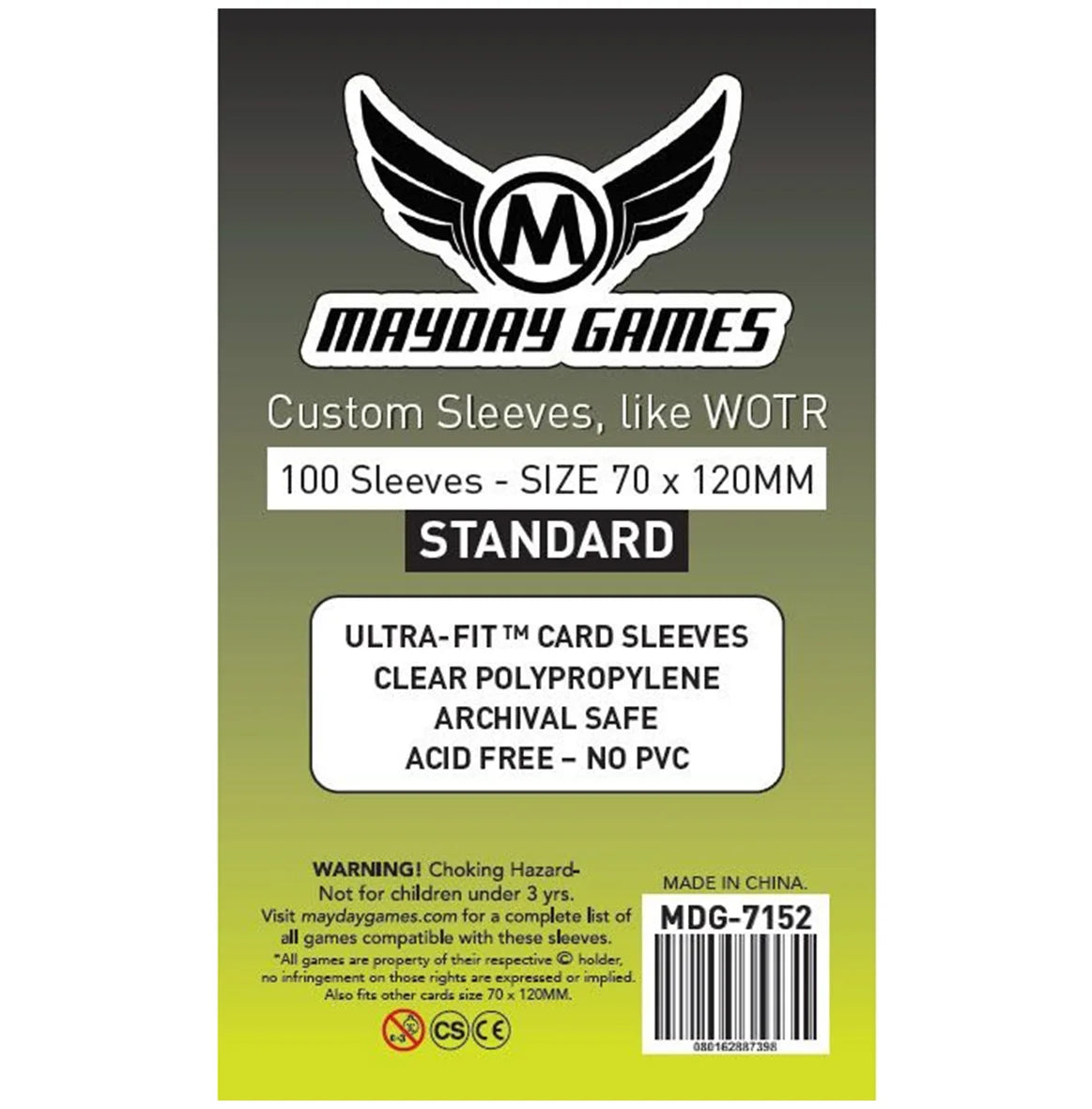 Mayday Games - Special Xl Standard Sleeves (70*120 mm) - Pack of 100 | Gear Gaming Fayetteville