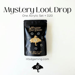 Mystery Loot Drop | 8-Piece Acrylic + (metal) D20 Polyhedral Dice Set | Gear Gaming Fayetteville