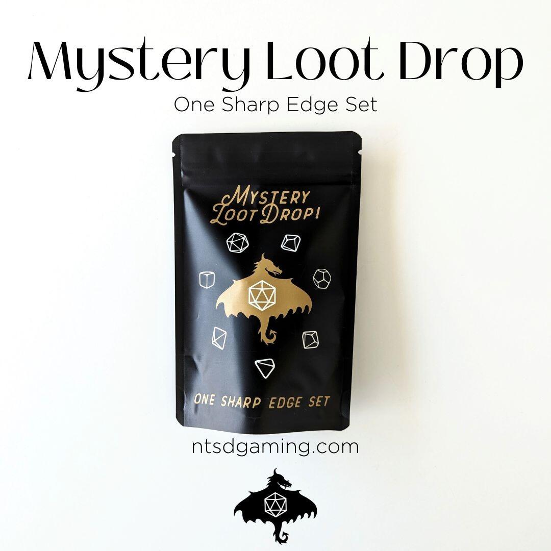 Mystery Loot Drop | 7-Piece Sharp Edge Resin Polyhedral Dice Set | Gear Gaming Fayetteville