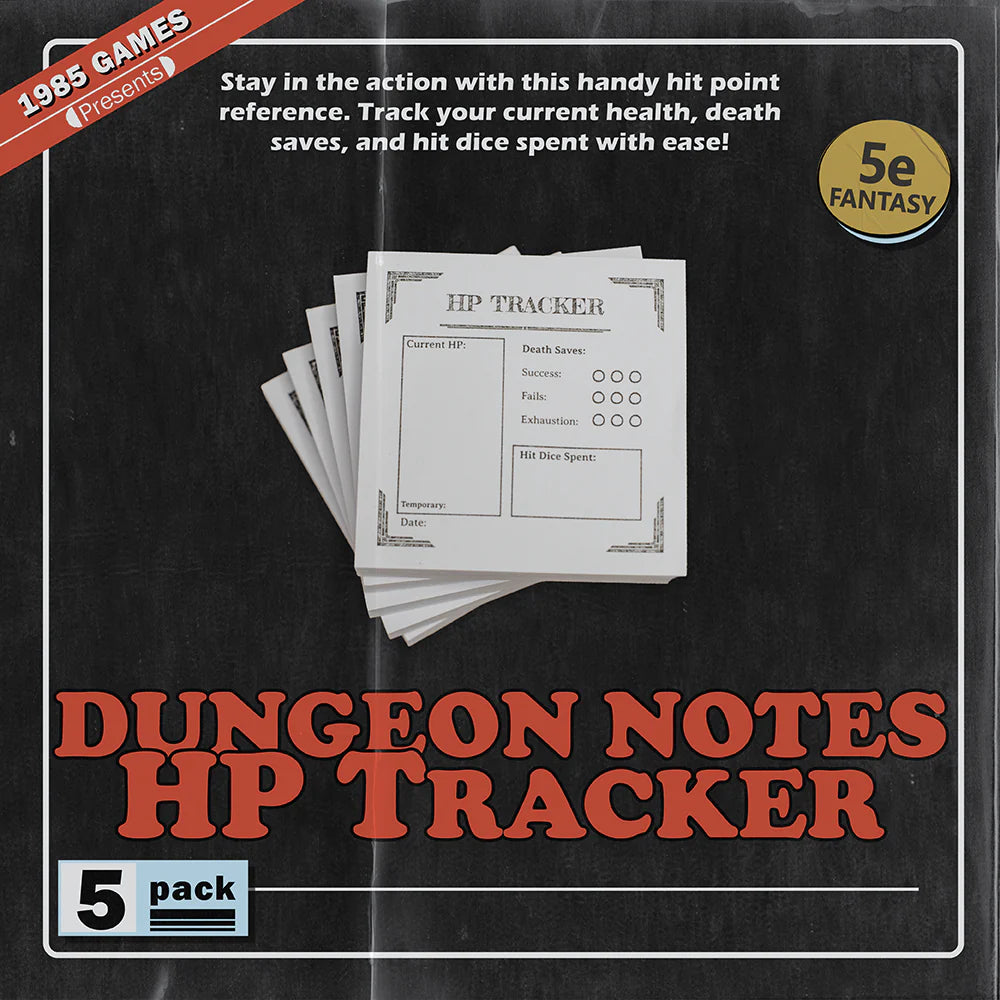 Dungeon Sticky Notes - Hit Point Tracker 5 Pack | Gear Gaming Fayetteville