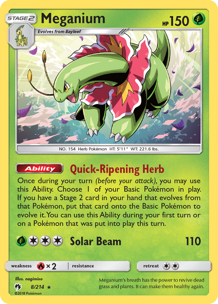 Meganium (8/214) [Sun & Moon: Lost Thunder] | Gear Gaming Fayetteville