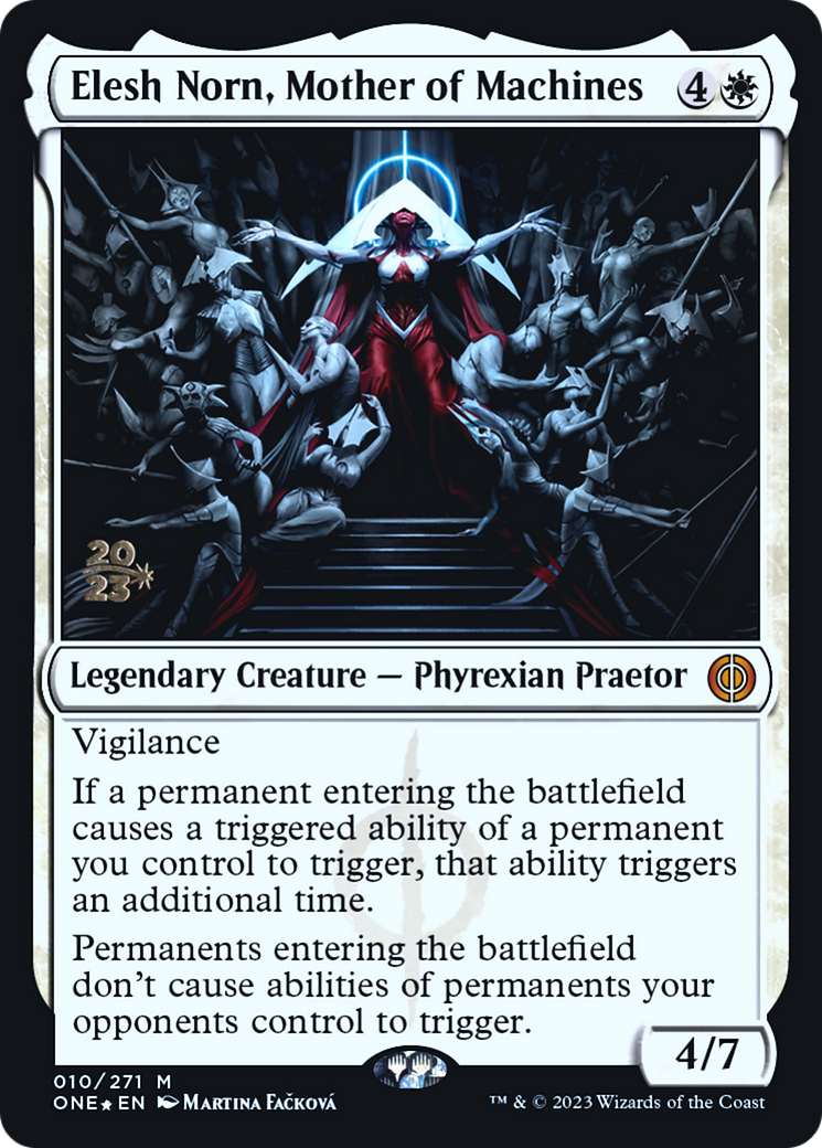 Elesh Norn, Mother of Machines [Phyrexia: All Will Be One Prerelease Promos] | Gear Gaming Fayetteville