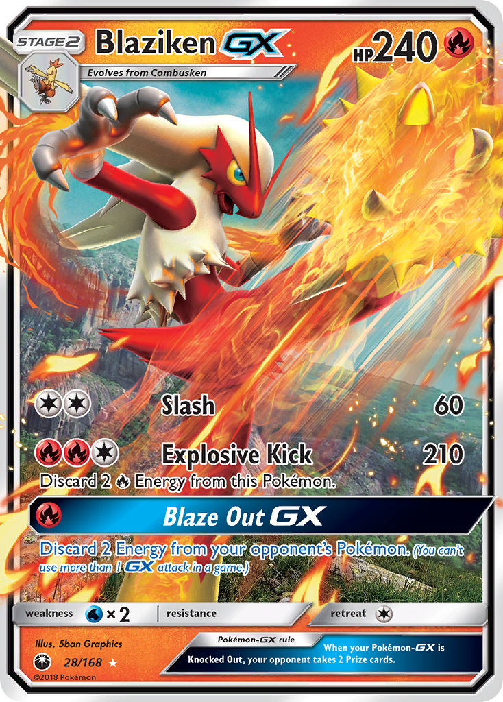 Blaziken GX (28/168) [Sun & Moon: Celestial Storm] | Gear Gaming Fayetteville