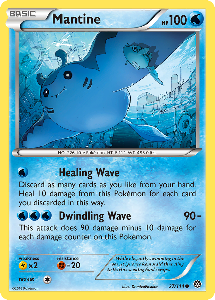 Mantine (27/114) [XY: Steam Siege] | Gear Gaming Fayetteville