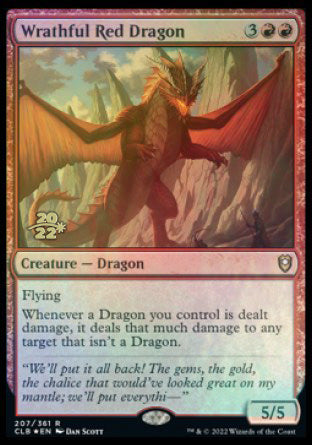 Wrathful Red Dragon [Commander Legends: Battle for Baldur's Gate Prerelease Promos] | Gear Gaming Fayetteville