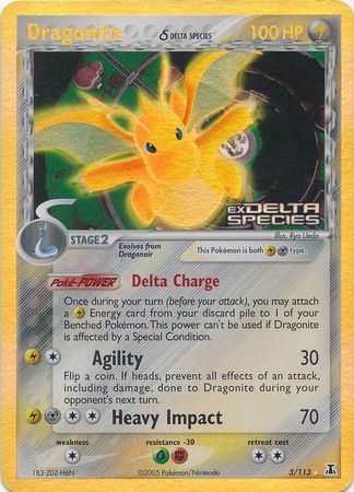 Dragonite (3/113) (Delta Species) (Stamped) [EX: Delta Species] | Gear Gaming Fayetteville