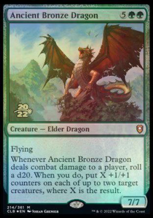 Ancient Bronze Dragon [Commander Legends: Battle for Baldur's Gate Prerelease Promos] | Gear Gaming Fayetteville