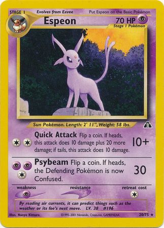 Espeon (20/75) [Neo Discovery Unlimited] | Gear Gaming Fayetteville