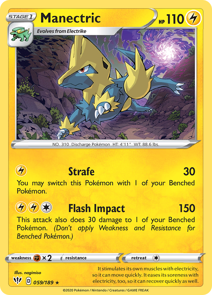 Manectric (059/189) [Sword & Shield: Darkness Ablaze] | Gear Gaming Fayetteville