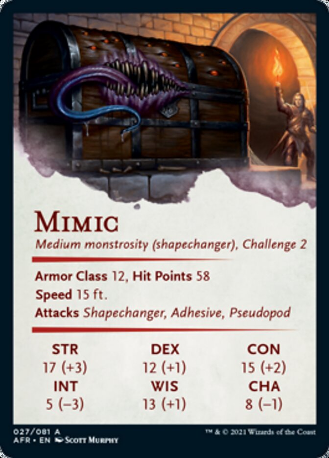 Mimic Art Card [Dungeons & Dragons: Adventures in the Forgotten Realms Art Series] | Gear Gaming Fayetteville