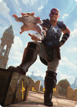 Minsc & Boo, Timeless Heroes Art Card (72) (Gold-Stamped Signature) [Commander Legends: Battle for Baldur's Gate Art Series] | Gear Gaming Fayetteville