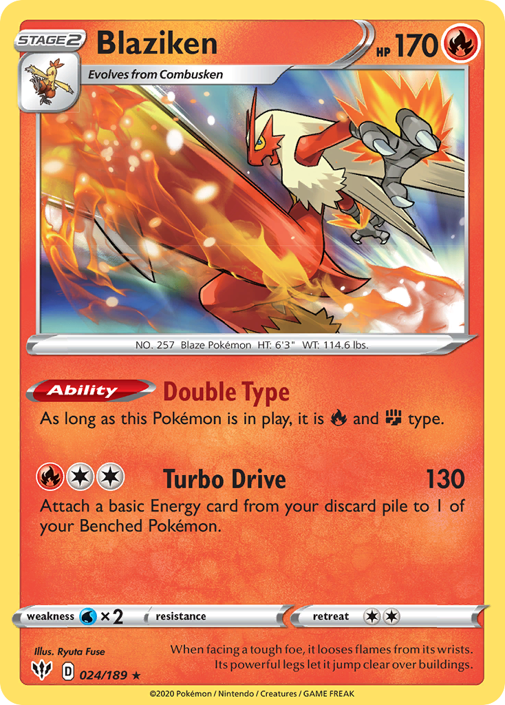 Blaziken (024/189) [Sword & Shield: Darkness Ablaze] | Gear Gaming Fayetteville