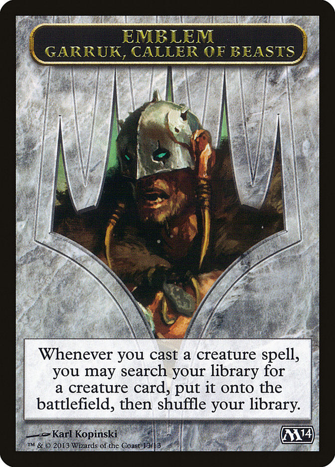 Garruk, Caller of Beasts Emblem [Magic 2014 Tokens] | Gear Gaming Fayetteville