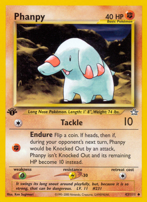 Phanpy (43/111) [Neo Genesis 1st Edition] | Gear Gaming Fayetteville