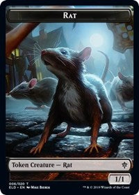 Rat // Food (17) Double-Sided Token [Throne of Eldraine Tokens] | Gear Gaming Fayetteville