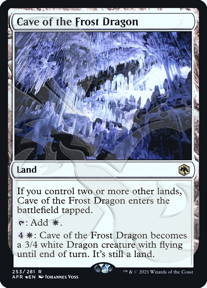 Cave of the Frost Dragon (Ampersand Promo) [Dungeons & Dragons: Adventures in the Forgotten Realms Promos] | Gear Gaming Fayetteville