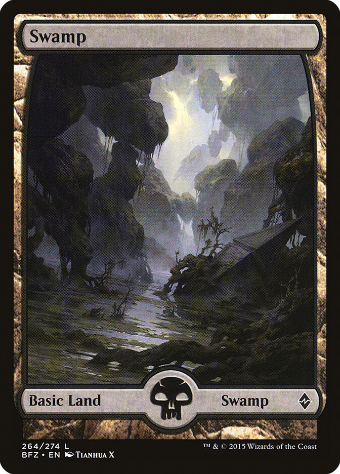 Swamp (264) (Full Art) [Battle for Zendikar] | Gear Gaming Fayetteville