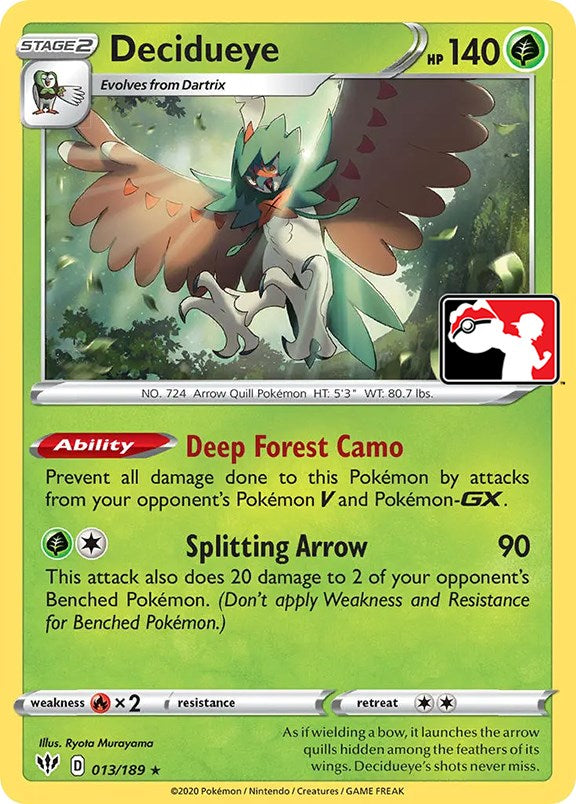 Decidueye (013/189) [Prize Pack Series One] | Gear Gaming Fayetteville