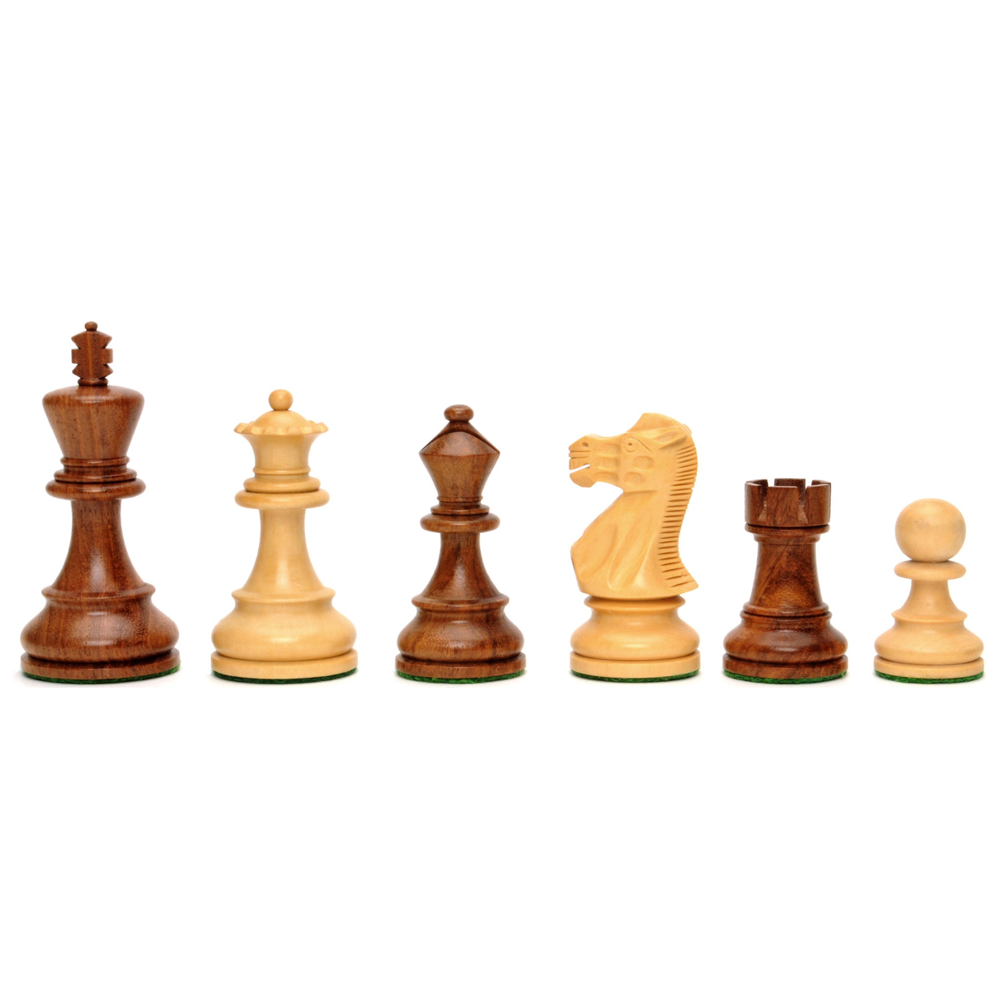 Staunton Chessmen – Weighted & Handpolished Sheesham & Boxwood with 2.5 in. King | Gear Gaming Fayetteville