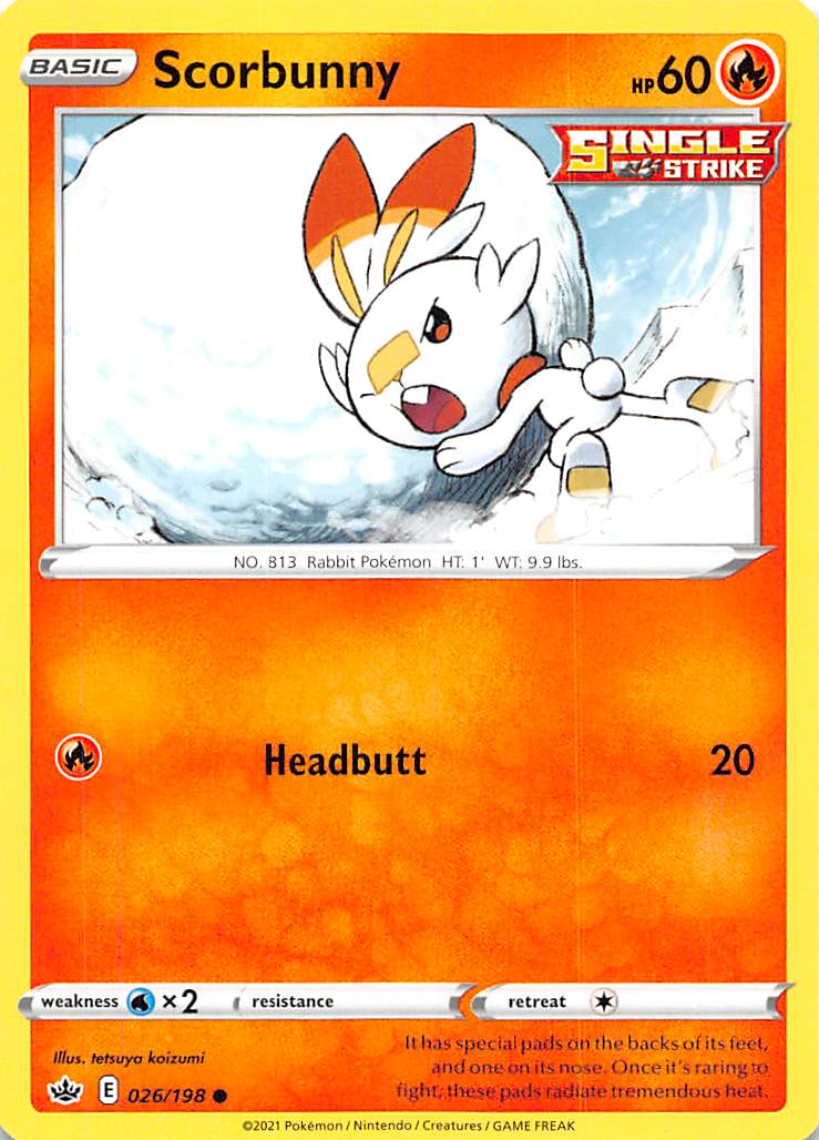 Scorbunny (026/198) [Sword & Shield: Chilling Reign] | Gear Gaming Fayetteville