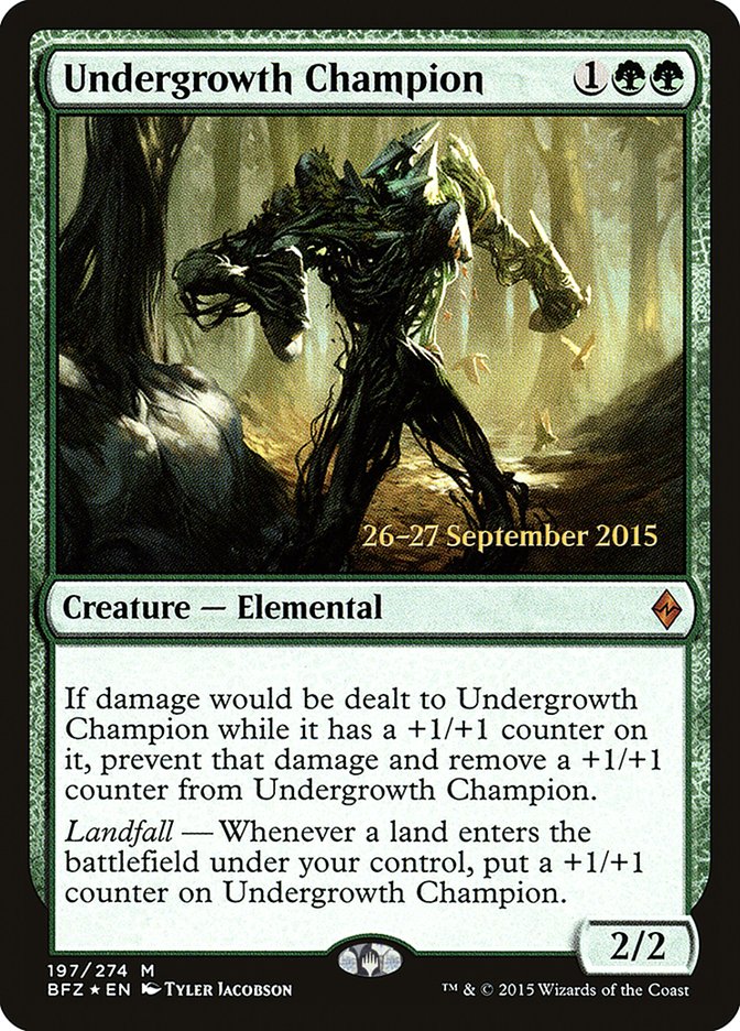 Undergrowth Champion [Battle for Zendikar Prerelease Promos] | Gear Gaming Fayetteville