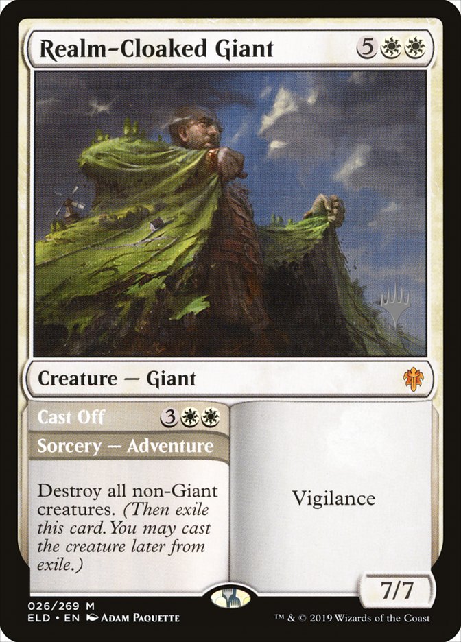 Realm-Cloaked Giant // Cast Off (Promo Pack) [Throne of Eldraine Promos] | Gear Gaming Fayetteville