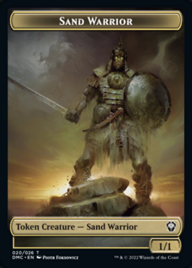 Soldier // Sand Warrior Double-Sided Token [Dominaria United Tokens] | Gear Gaming Fayetteville