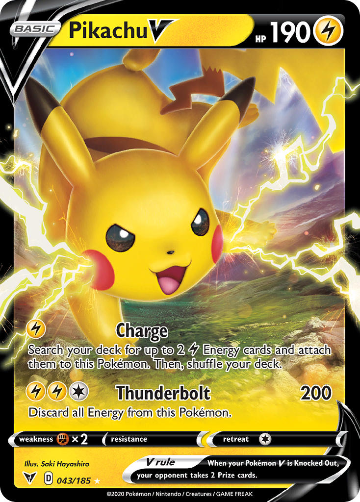 Pikachu V (043/185) [Sword & Shield: Vivid Voltage] | Gear Gaming Fayetteville